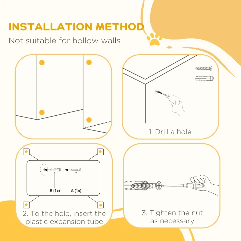 PawHut 24" - 40" Wide Walk Thru Pet Gate, Wooden Dog Gate for Stairs, Hallways, & Doorways, for Small and Medium Dogs