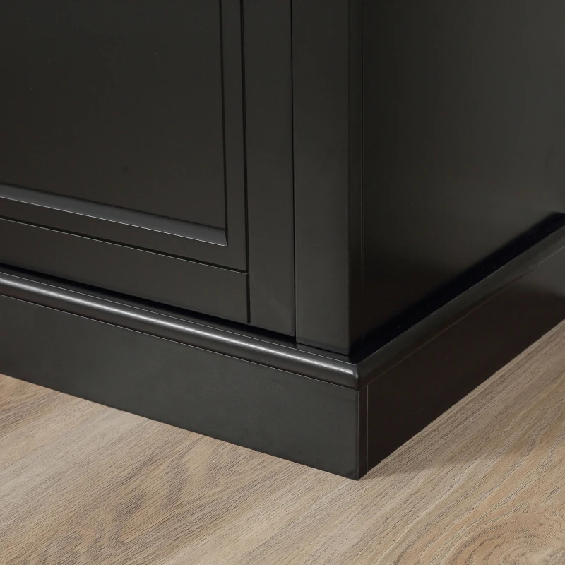 HOMCOM Sideboard Buffet Cabinet, Coffee Bar Cabinet with 2 Drawers and Double Door Cupboard for Kitchen, Living Room, Entryway, Black