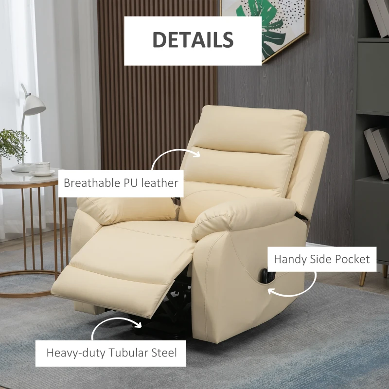 HOMCOM Electric Power Lift Chair for Elderly with Massage, Oversized Living Room Recliner with Remote Control, and Side Pockets, Beige