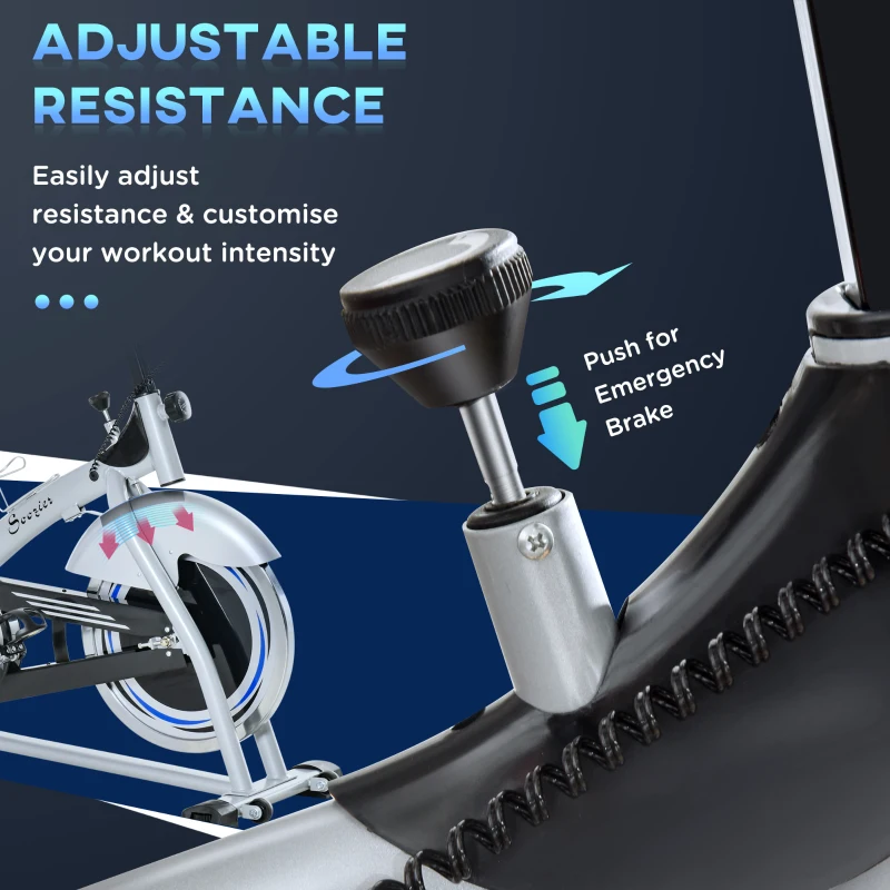 Soozier Indoor Cycling Bike Quiet Belt Drive Exercise Stationary, Flywheel Cardio Workout Bicycle