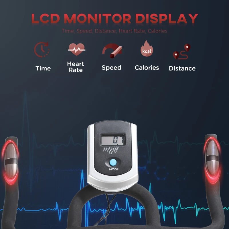 Soozier Pro Indoor Upright Exercise Cycling Bike Cardio Workout Aerobic Bicycle with Adjustable Resistance Water Bottle for Home Gym Office