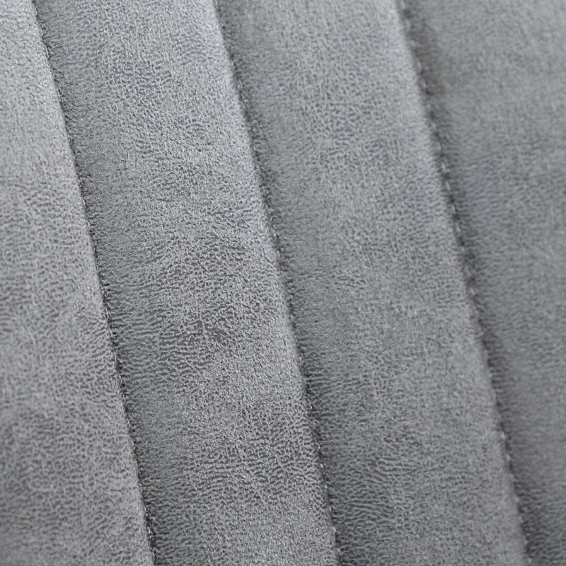 HOMCOM Mid-Century Dining Chairs Set of 2, Upholstered Accent Chairs, Armless Kitchen Chairs with Steel Legs for Living Room, Grey