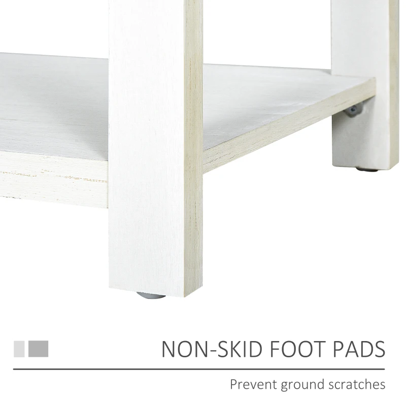 HOMCOM 2-Door Free Standing Sideboard Console Table with Bottom Shelf, Entryway, Oak