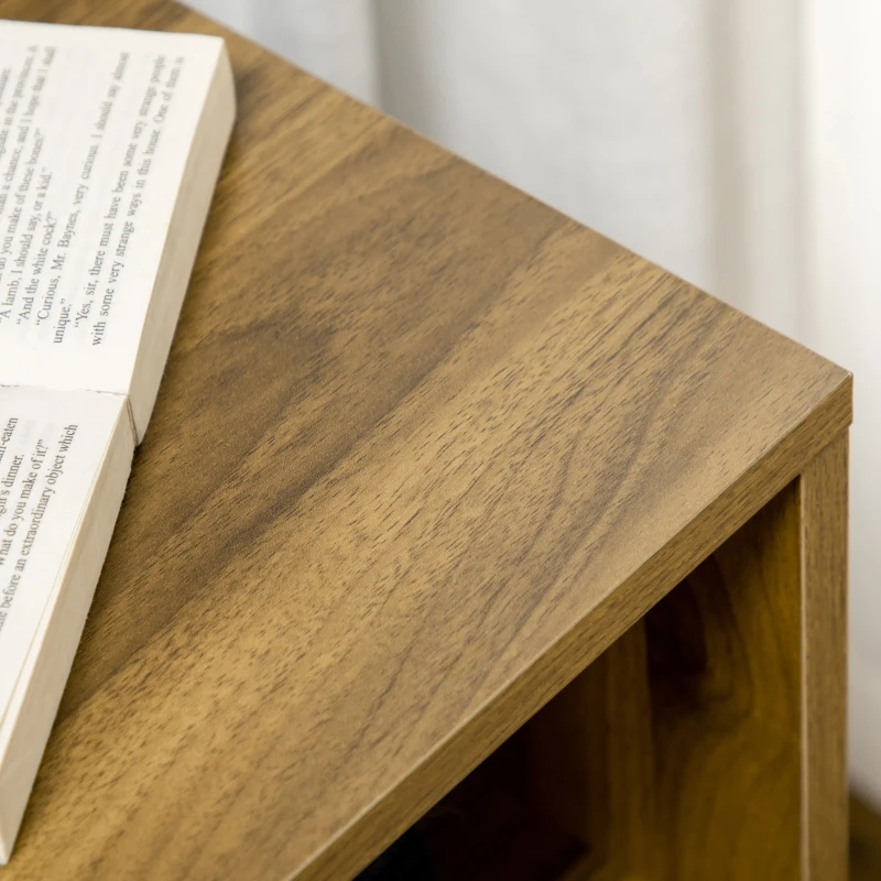 HOMCOM Industrial Sideboard Buffet Cabinet, Kitchen Cabinet, Coffee Bar Cabinet with Metal Doors and Adjustable Shelves for Living Room, Entryway, Dark Walnut