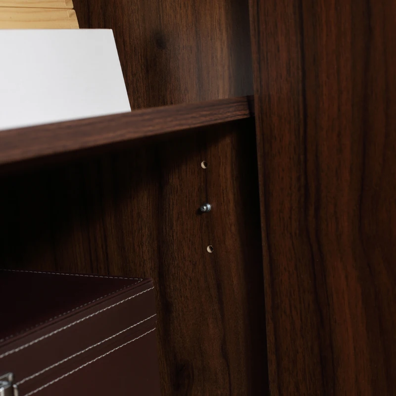 HOMCOM Retro Sideboard with 2 Cabinets 3 Drawers, Buffet Table, Brown