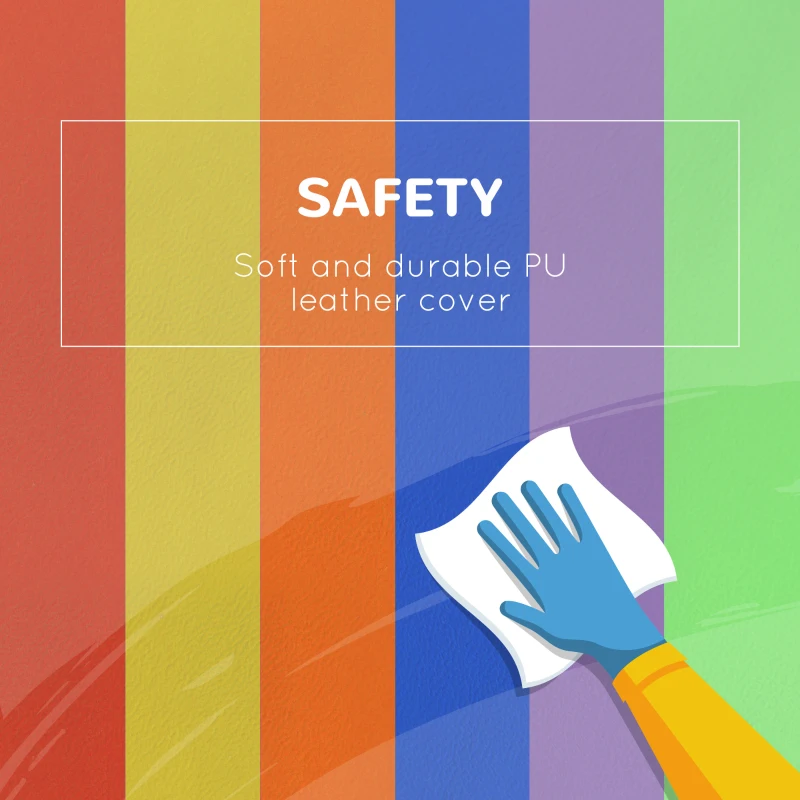 Qaba Foam Play Set, 2-Piece Kids Crawl and Climb Activity Soft Play Set, Freely-assembled Indoor Active Play for Babies