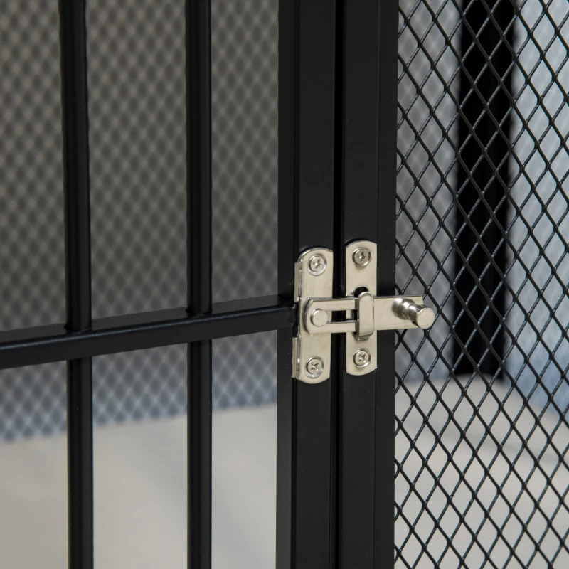 PawHut Dog Crate Furniture with Water-Resistant Cushion Medium Dog Kennel, Oak, 31.5" x 22" x 28"