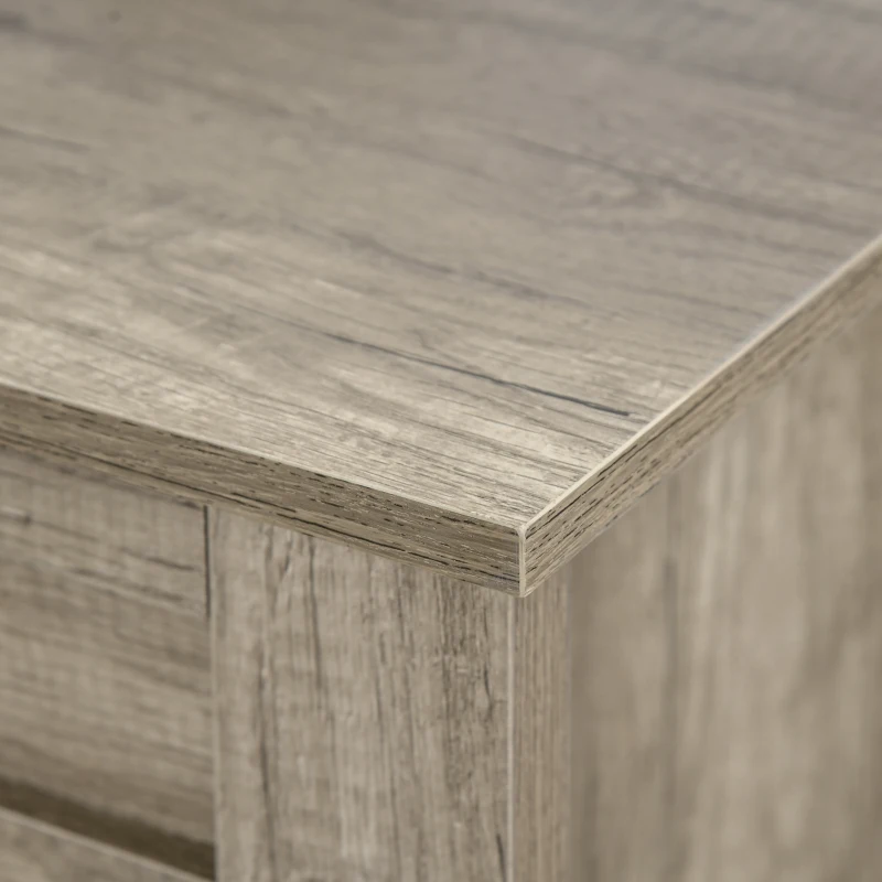 HOMCOM 42" Lift Top Coffee Table with Hidden Storage Compartment and Open Shelves, Lift Tabletop Pop-Up Accent Table for Living Room, Oak Wood Grain