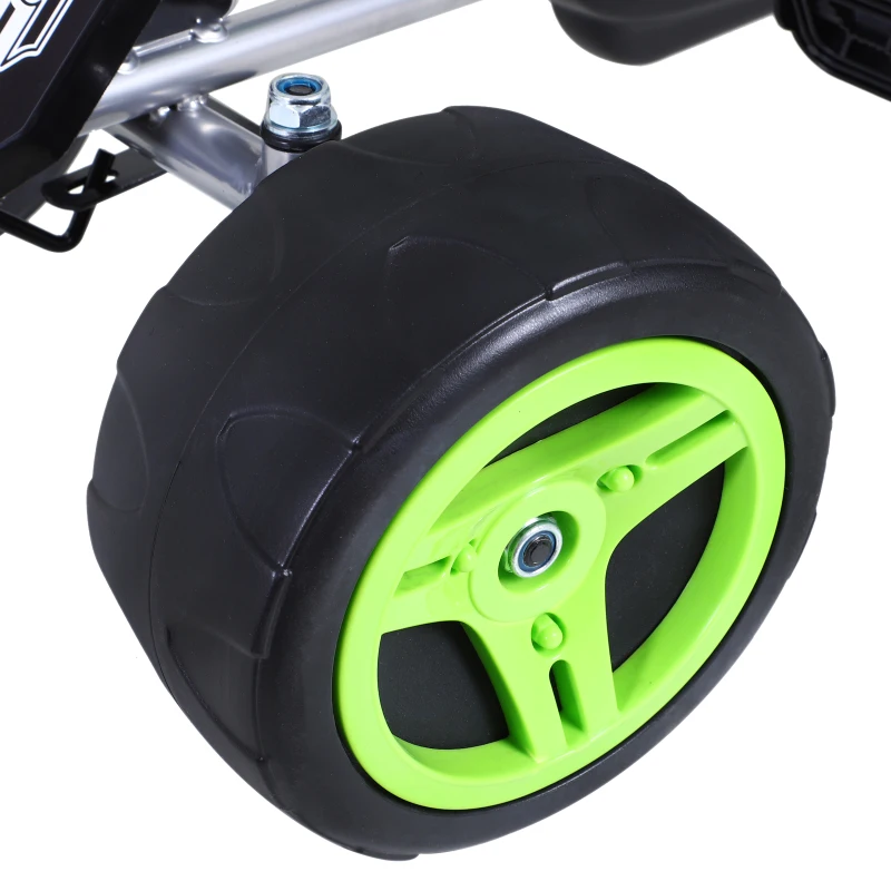 Aosom Kids Go Kart Pedal Powered Racing Style Durable Children Toddlers Ride on Car Outdoor Racer Perfect Toys Gift for 3 years, for Boys and Girls, Green