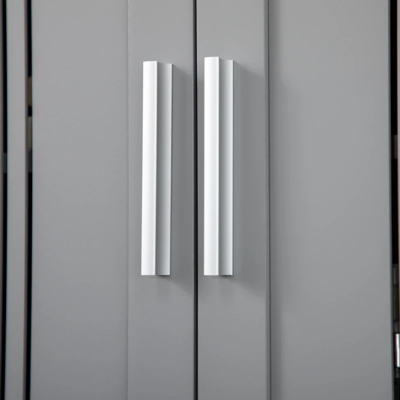 kleankin Modern Bathroom Cabinet, Wall Mounted Medicine Cabinet, Storage Organizer with 2 Door Cabinet and Shelf, Grey