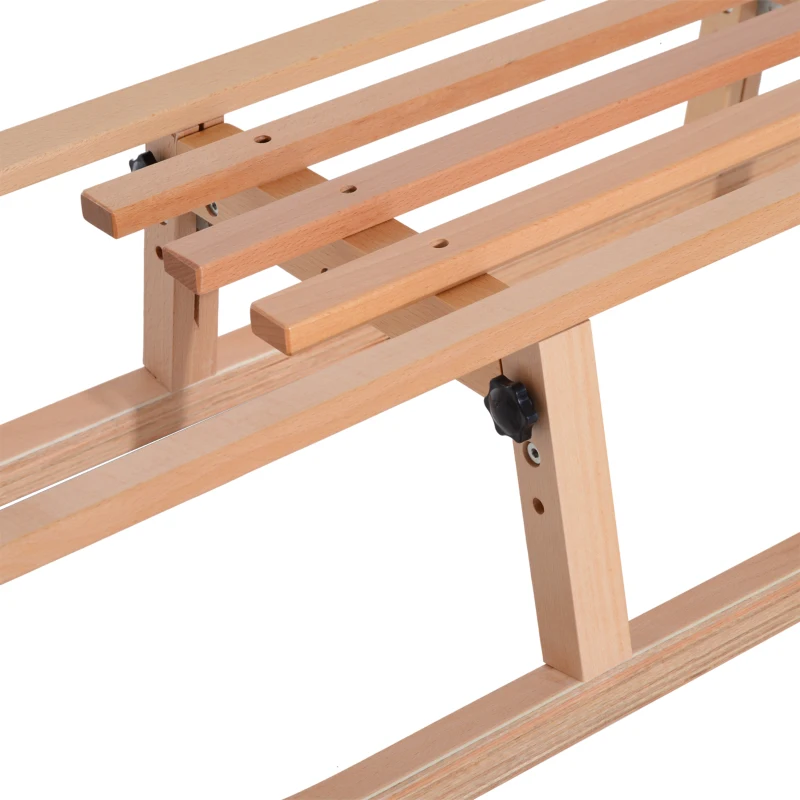 HOMCOM Baby Sleigh Wooden Snow Sled Folding Ski Sliding Outdoor Sport