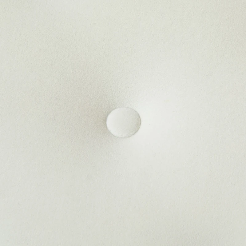 HOMCOM Nesting Coffee Table Set of 2, Round End Tables with Velvet-Feel Button Tufted Top for Living Room, Home Office, White