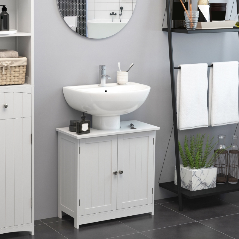 Under Sink Bathroom with 2 Doors and Shelf, Pedestal