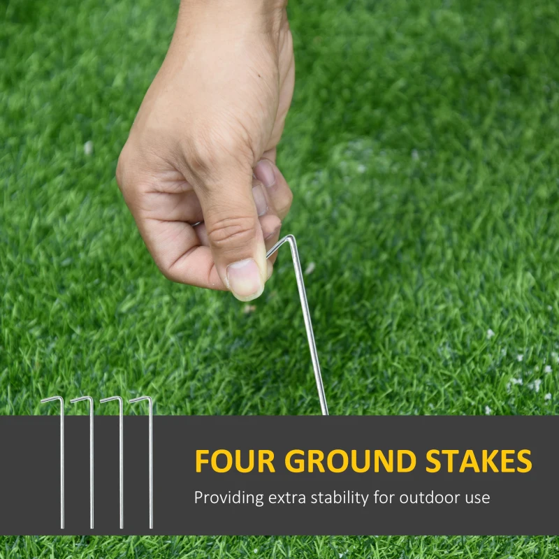 Outsunny Lighted Reindeer Christmas Decoration, Outdoor Light Up Deer Xmas Decor with 80 LED Lights and 4 Ground Stakes, White