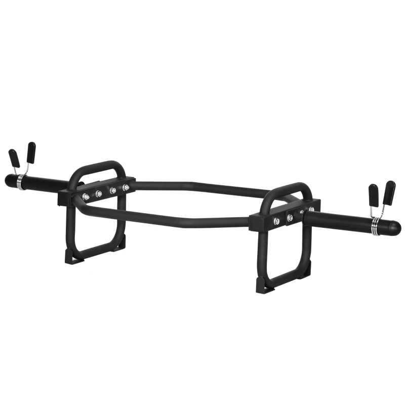 Soozier 61'' Olympic Hex Bar, Trap Bar, Solid Hexagon Weight Bar for Powerlifting, Squats, Deadlifts, Shrugs, Power Pulls, 220 Lbs Capacity