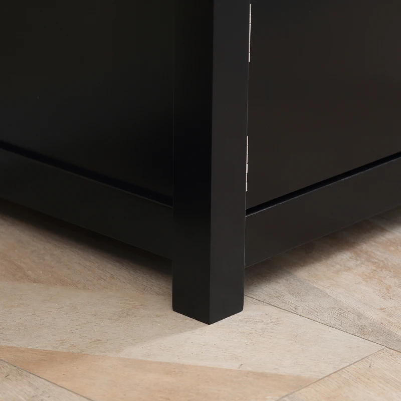 HOMCOM TV Stand, Entertainment Center with Storage, 46" TV Space, Black