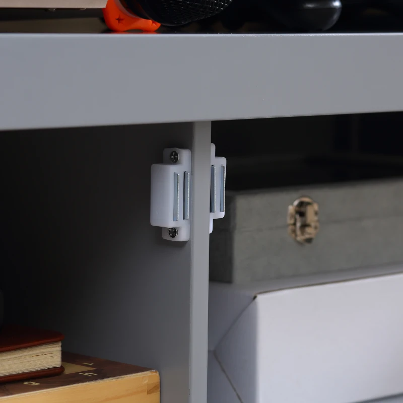 HOMCOM TV Stand, Entertainment Center with Storage, 46" TV Space, Gray