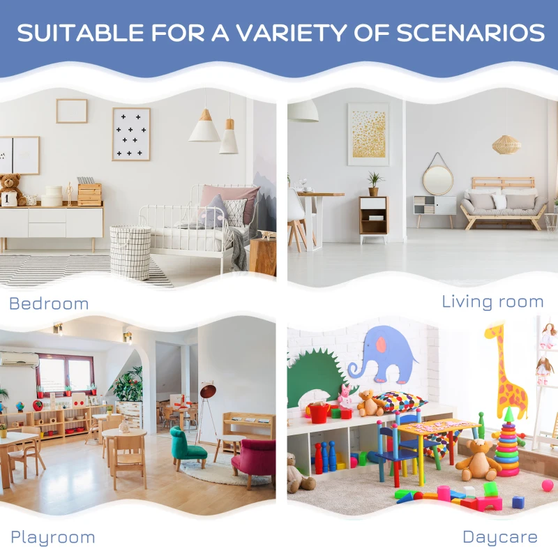 Qaba 3 Pcs Kids Table and Chair Set with Storage Under Tabletop, Activity Table and 2 Chairs, Kids Drawing Table for Playroom Furniture, Grey