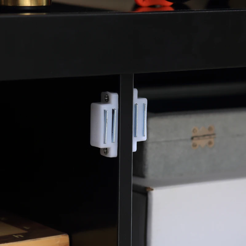 HOMCOM TV Stand, Entertainment Center with Storage, 46" TV Space, Black