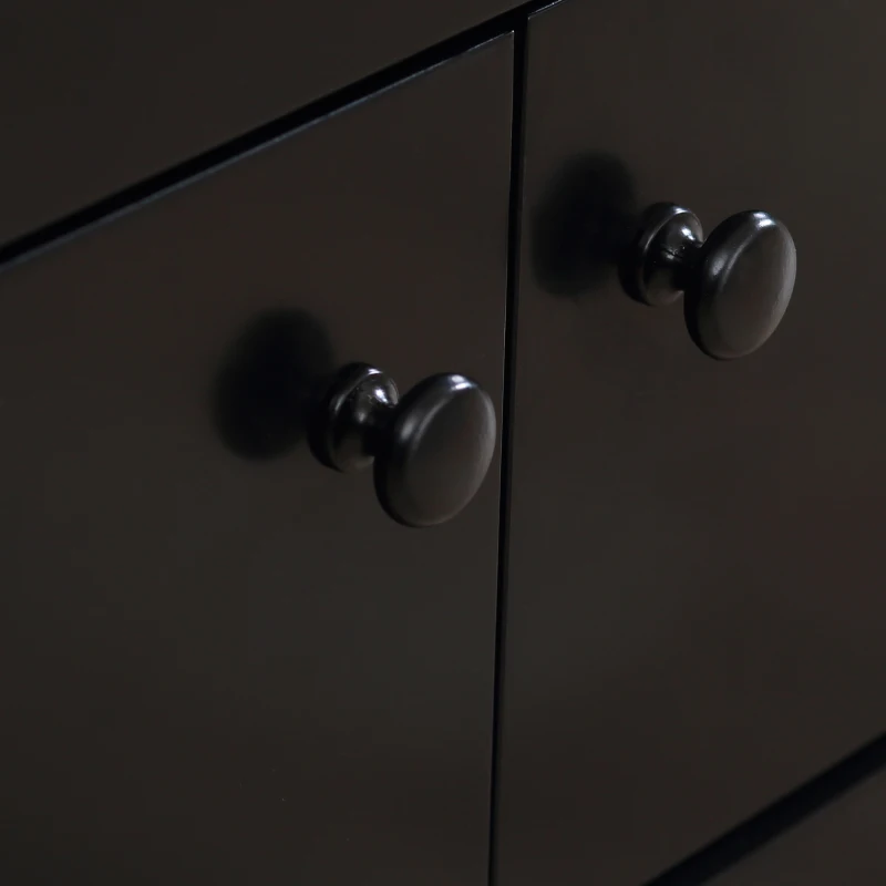 HOMCOM TV Stand, Entertainment Center with Storage, 46" TV Space, Black