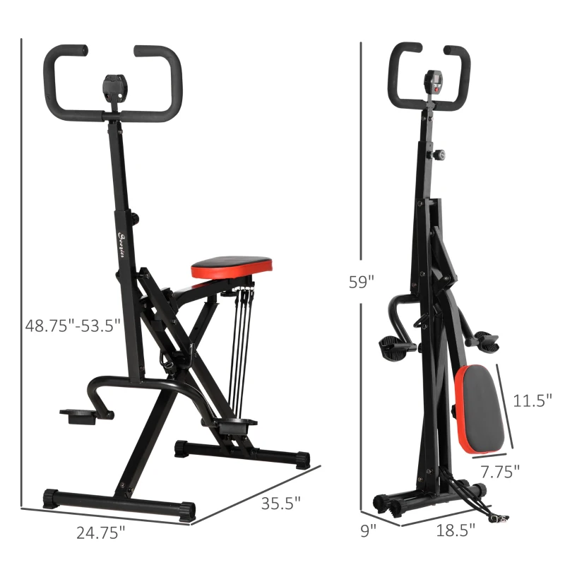 Soozier Squat Machine, Foldable Db Method Machine, Glutes Workout Equipment with Adjust Fitness Levels and LCD Monitor