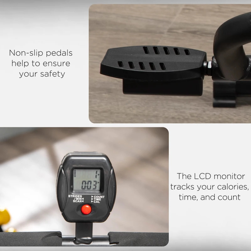 Soozier Squat Machine, Foldable Db Method Machine, Glutes Workout Equipment with Adjust Fitness Levels and LCD Monitor