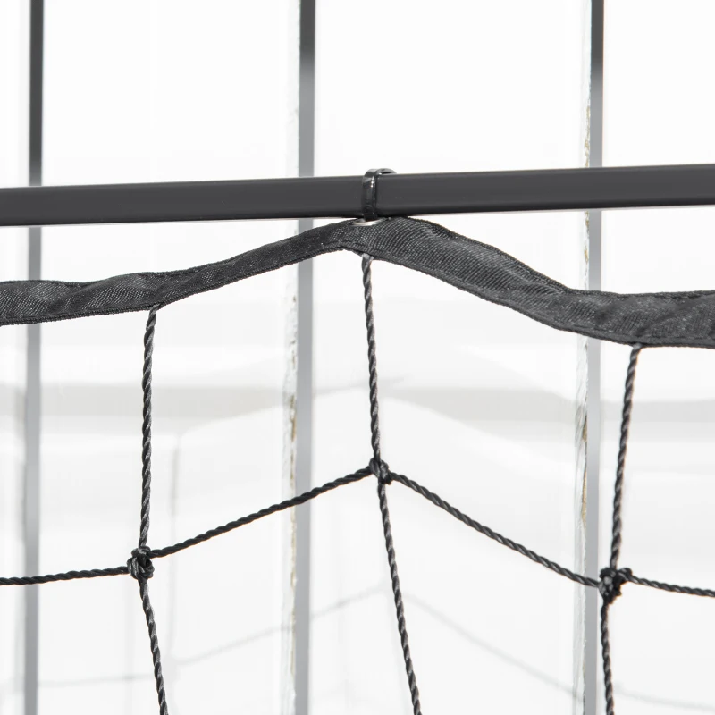 Outsunny Raised Garden Bed with Trellis & Storage Shelf, Elevated Planter Box with Metal Legs, Bed Liner and Drainage Holes, for Vegetable Vines, Climbing Plants, Flowers, Black