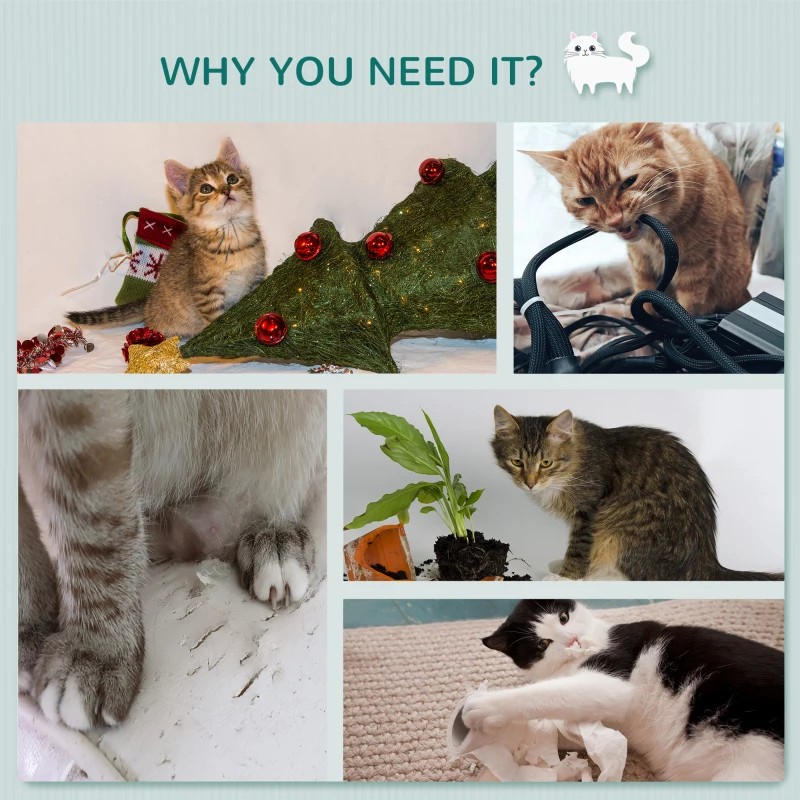 PawHut Wall-Mounted Cat Shelf，37.8" Long Bridge-Shaped Cat Wall Furniture Cat Tree, Kitten Activity Center, Coffee