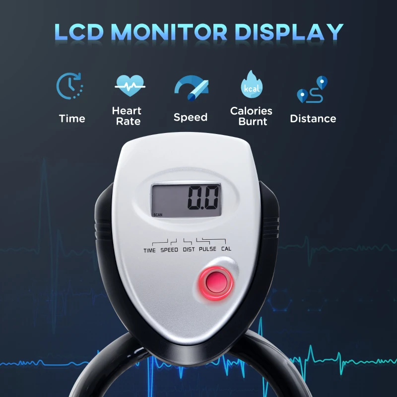 Soozier Magnetic Resistance Exercise Bike with LCD Monitor, Belt Drive Training Bicycle