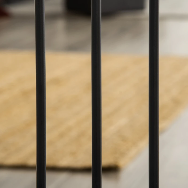 PawHut 29.1''-31.5'' Extra Wide Dog Gate with Cat Door with Stair Pressure Fit, Auto Close, Double Locking, for Doorways, Hallways, Stairs, Black