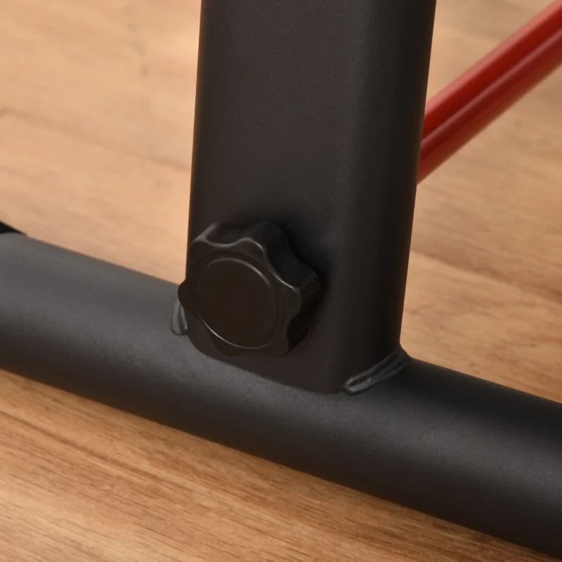 Soozier Training Bench Sit-Up Bench Abdominal Trainer Multifunction With Training Bands Fitness Steel Black