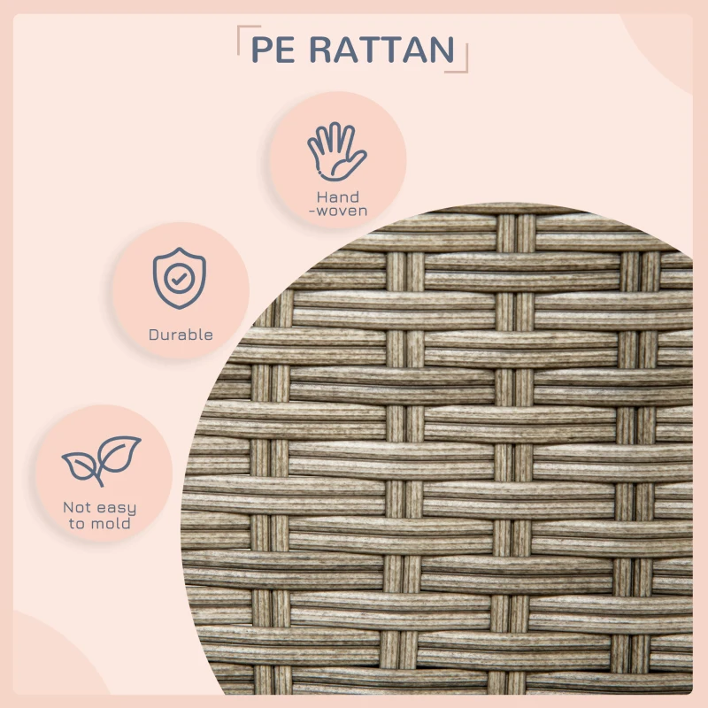 PawHut Wicker Dog House Outdoor with Canopy, Fancy Dog Bed Rattan Outside Dog Shelter with Water-Resistant Soft Cushion, Small Dog House for Medium Dogs