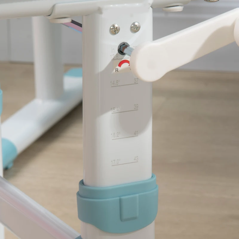 Qaba Ergonomic Kids Desk Chair with Thick Cushioning & Height Adjustment, Kids Computer Chair with Footrest, Childrens Chair, Kids Office Chair & Study Chair, Blue