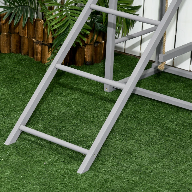 PawHut Wooden Chicken Toys for Coop with Swings, Chicken Activity Center with Ladder, Multiple Roosting Bars, for Relax Play, 3-4 Chickens