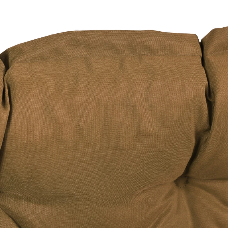 Outsunny Proch Swing Cushion, 40.5" x 40" x 4" Outdoor Bench Cushion with Backrest, 4" Thick Filling and String Ties, 2 Seater, Brown