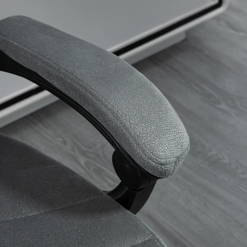 Vinsetto High-Back Office Chair Computer Desk Chair with Footrest Reclining Function and Adjustable Height Gray