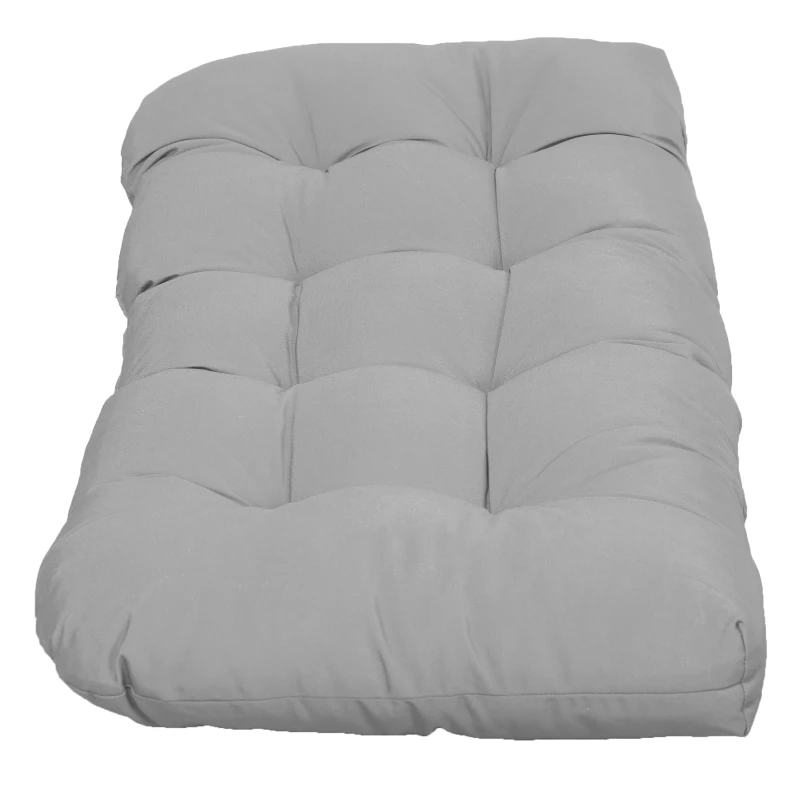 Outsunny Set of 2 Patio Bench Replacement Cushions, 2 Seater Outdoor Loveseat Cushion Seat Pad, 43" x 19" x 3", Grey