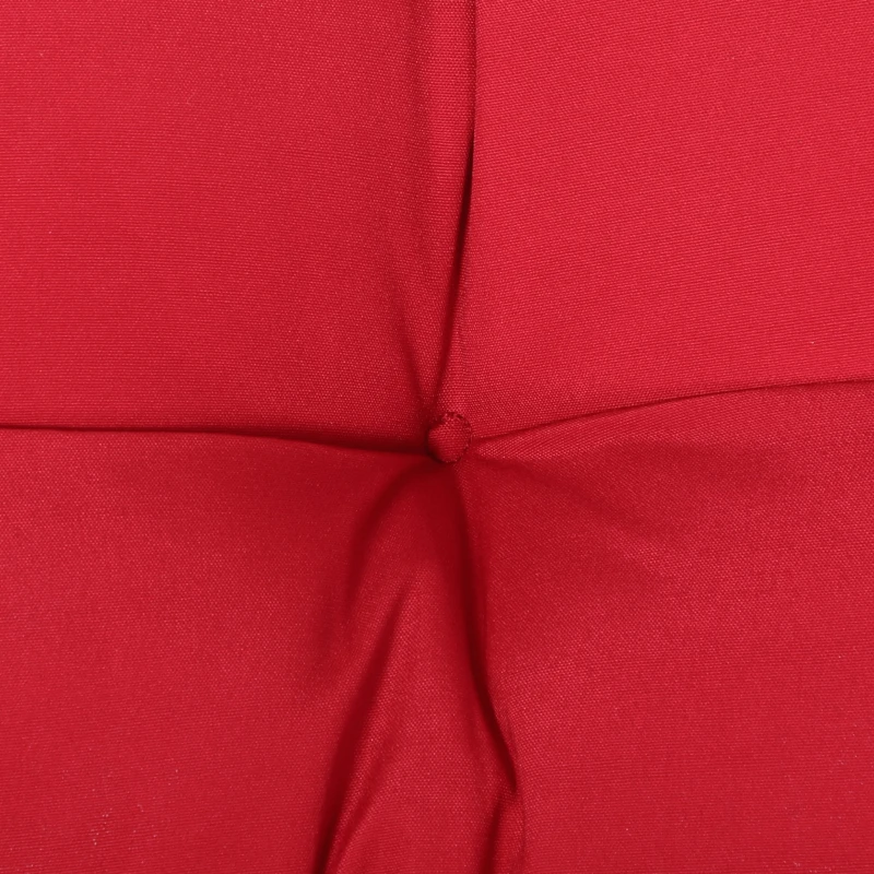 Outsunny Set of 2 Patio Bench Replacement Cushions, 2 Seater Outdoor Loveseat Cushion Seat Pad, 43" x 19" x 3", Wine Red