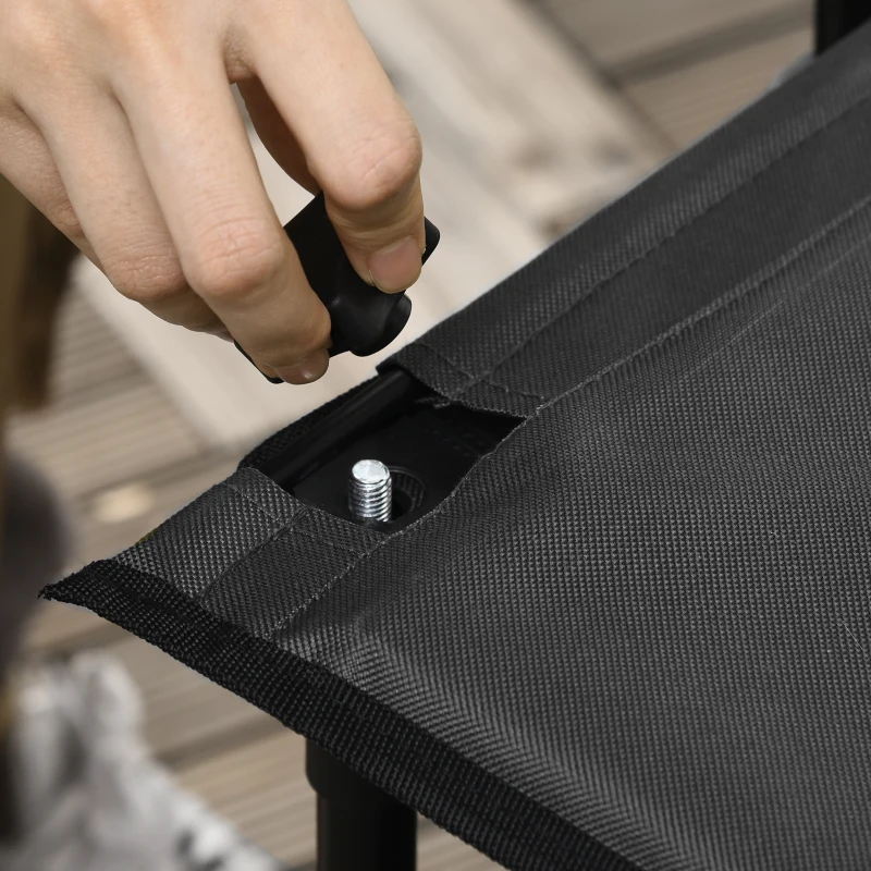 Outsunny Folding Garden Wagon, Collapsible Wagon, Cart with Wheels, Steel Frame and Oxford Fabric, Black