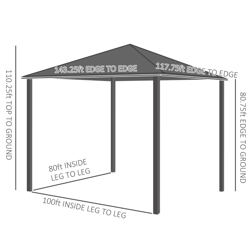Outsunny 10' x 12' Hardtop Gazebo with Galvanized Steel Roof, Wood Grain Steel Frame, Heavy Duty Permanent Pavilion Outdoor Gazebo, for Garden, Patio, Backyard, Deck, Lawn