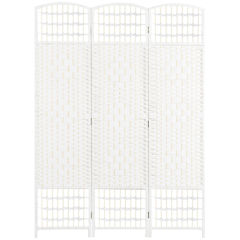 3 Panel Folding Room Divider Portable Privacy Screen Wave Fiber