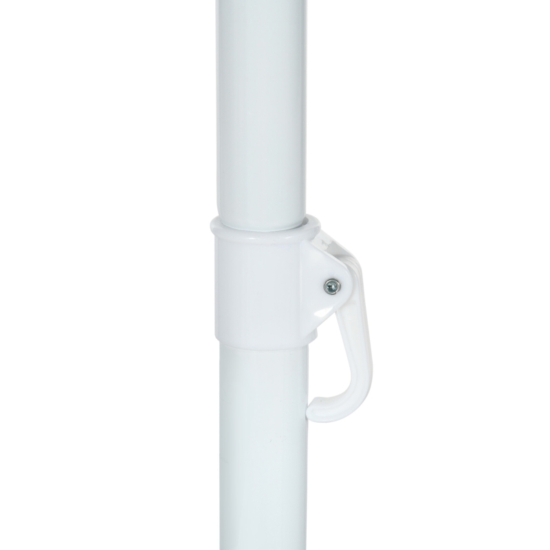 Outsunny Quick Beach Cabana Canopy Umbrella, 8' Easy-Assembly Sun-Shade Shelter with Sandbags and Carry Bag, Cool UV50+ Fits Kids & Family, Blue Coconut Palm