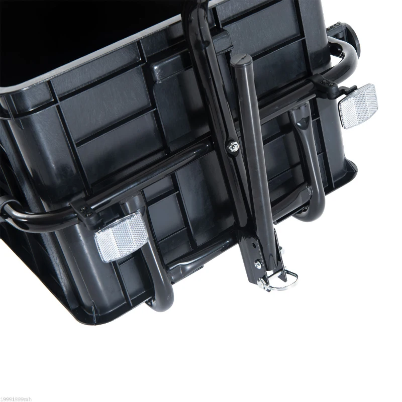 Aosom Multi-Functional Bike Trailer Steel Large Bike Luggage Cart Carrier Black