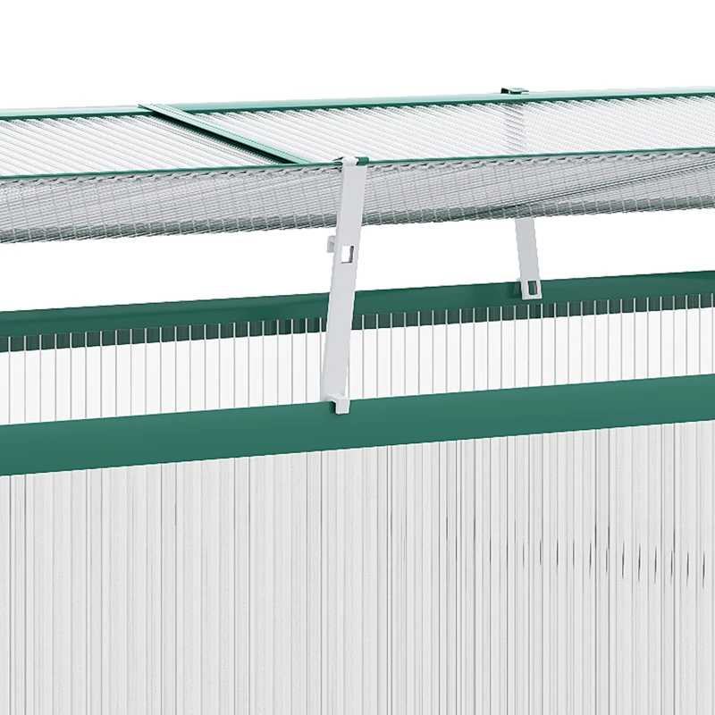 Outsunny Aluminium Cold Frame Greenhouse Garden Portable Raised Planter with Openable Top, 51" x 28" x 24"