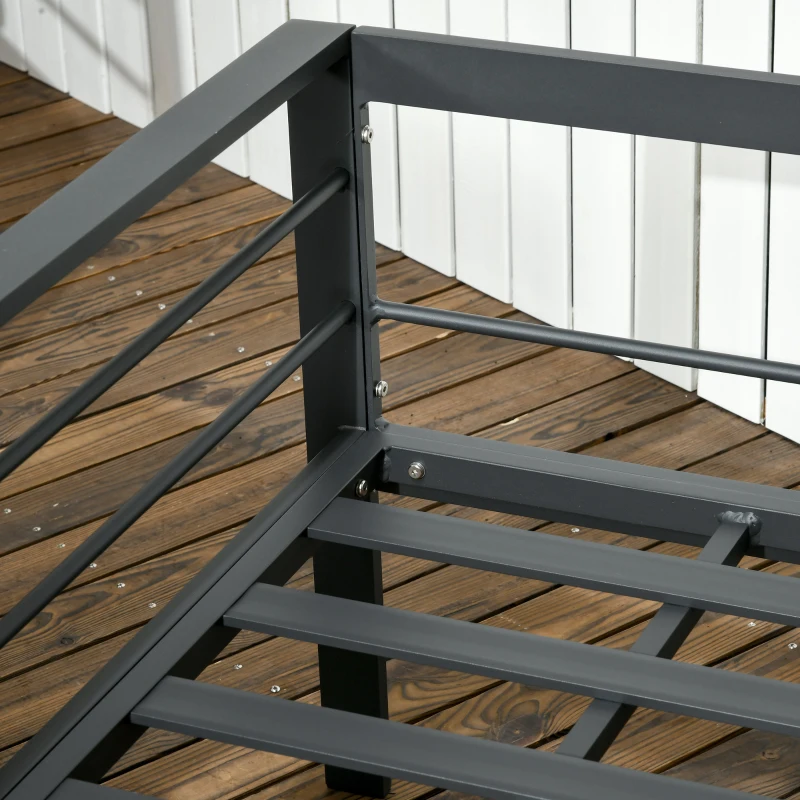 Outsunny Patio Furniture Set 4 Pieces, Outdoor Conversation Set with Water-Resistant Cushions, Coffee Table, 3-Seater Sofa, 2 Chairs for Backyard Porch, Poolside, Balcony, Gray