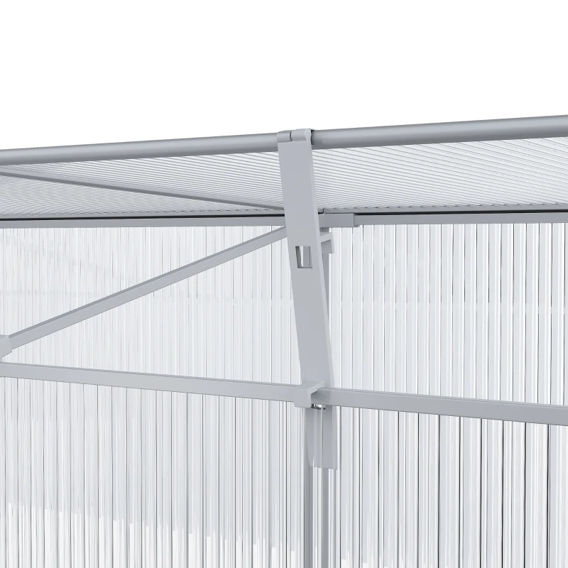 Outsunny 71" Cold Frame Greenhouse Aluminum Vented Easy Greenhouse Portable Raised Planter with Openable Top