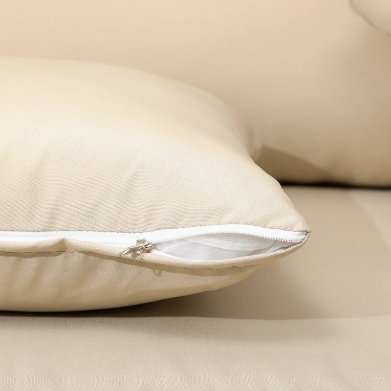 Outsunny Outdoor Wicker Loveseat, Patio Furniture Couch with Cushions, 2 Seats PE Rattan Sofa, 2 Throw Pillows, Beige