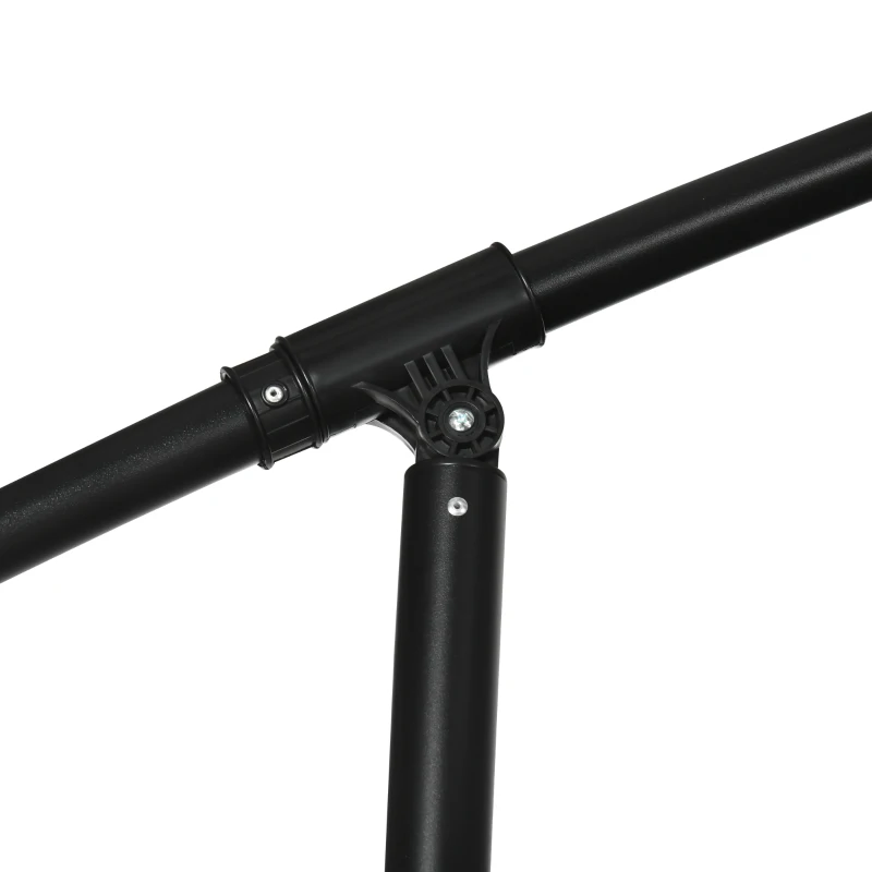 Outsunny 10FT Cantilever Patio Umbrella, Offset Patio Umbrella with Crank and Cross Base for Deck, Backyard, Pool and Garden, Hanging Umbrellas, Cream