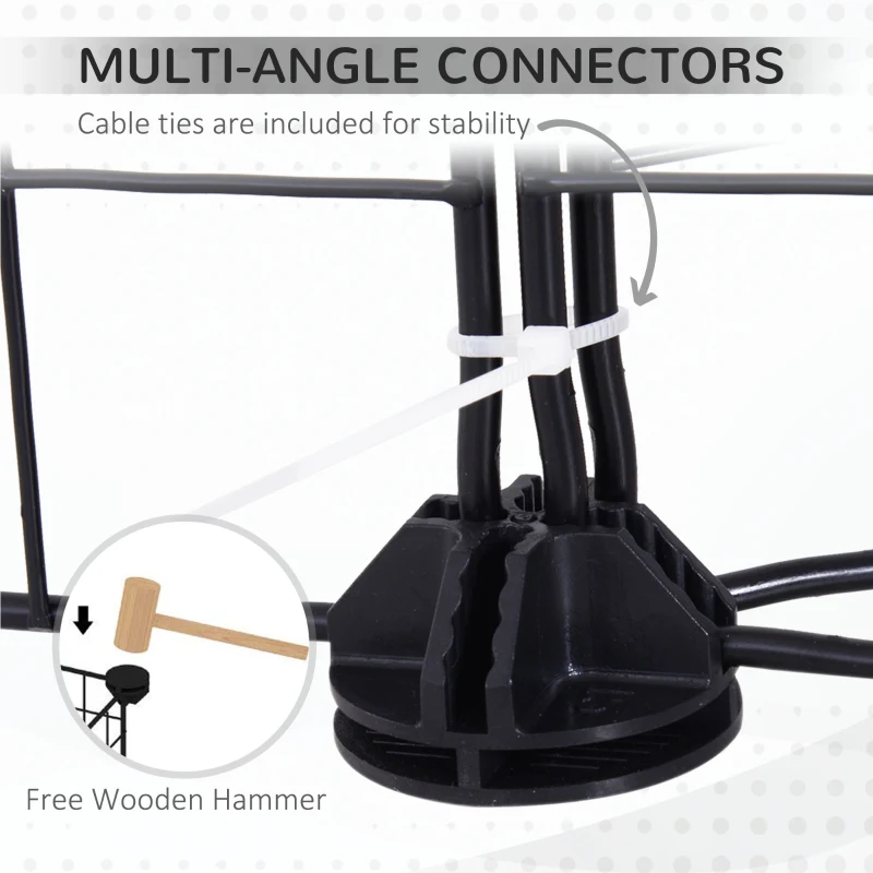 PawHut Small Animal Cage with 16 Panels, Portable Metal Wire Pet Fence with Door, Non-slip Feet for Bunny Guinea Pig