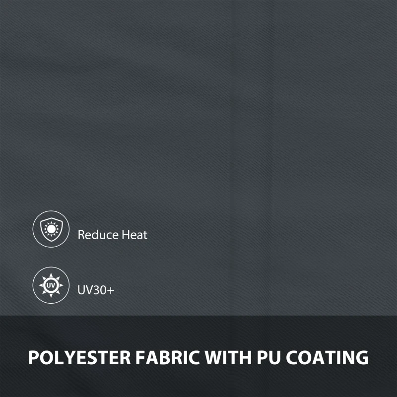 Outsunny 13' x 4' Retractable Awning, Garden Awnings for Doors and Windows with Easy Chain Operation and UV30+ Fabric, Sun Canopies for Patio, Deck, Balcony, and Yard, Dark Gray